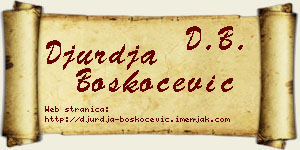 Đurđa Boškoćević vizit kartica